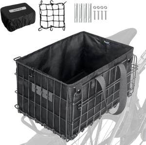 RAYMACE Rear Bike Basket with Removable Liner