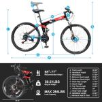 Ktaxon 26" Folding Mountain Electric Bike - 21 Speed