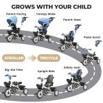 6-in-1 Kids Tricycle with Adjustable Handle