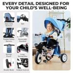 6-in-1 Kids Tricycle with Adjustable Handle