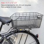 Large Waterproof Rear Bike Basket with Cargo Net