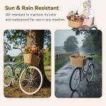 Detachable Wicker Bike Basket with Handles