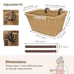 Detachable Wicker Bike Basket with Handles