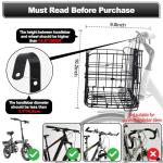 Adjustable Foldable Bike Basket with Removable Liner