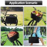 Adjustable Foldable Bike Basket with Removable Liner