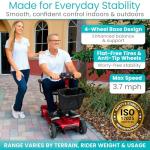 Vive 4-Wheel Electric Scooter for Adults