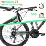 Ecarpat 26" Electric Mountain Bike with Gear Shifters