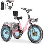 MOONCOOL 500W Fat Tire Electric Trike for Adults