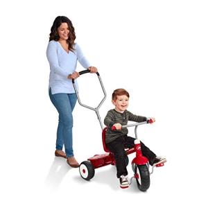 Radio Flyer Deluxe Steer and Stroll Tricycle, Red