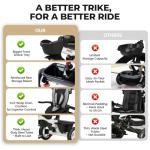 6-in-1 Kids Tricycle with Adjustable Handle and Canopy