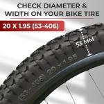 Fincci 20x1.95 Foldable MTB Bike Tire Set