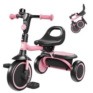 Pink Kids Tricycle for Toddlers Ages 2-4