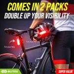 BLITZU Cyborg 120T USB Rechargeable Bike Tail Light