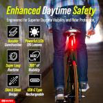 BLITZU Cyborg 120T USB Rechargeable Bike Tail Light