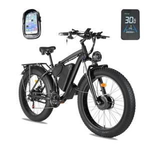 Adult Electric Bike: Dual Motor 2000W, 35MPH AWD