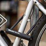Black U-Lock for Bicycles, Anti-Theft Bike Lock
