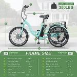 Barbella 3 Wheel Electric Bike 350W, Removable Battery