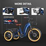 ADDMOTOR 750W Electric Trike, Fat Tire, Dual Battery