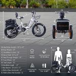 Perraro Polar Foldable Electric Trike, 750W Motor, Grocery Bag