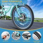 NAIZEA 350W 36V Electric Trike, 24" 3-Wheel Bike