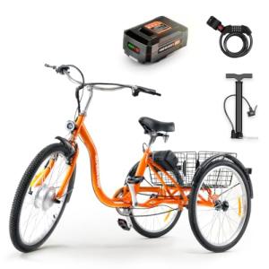 SuperHandy Electric Tricycle EcoRide: 3 Modes, 250W Motor