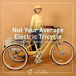 Cream 7-Speed Step-Through Electric Tricycle with 250W Motor