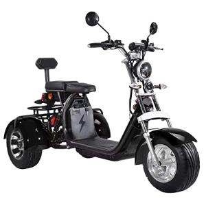 Electrac 3-Wheel Electric Mobility Scooter Dual Battery Black