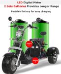 Electrac 3-Wheel Electric Mobility Scooter Dual Battery Black