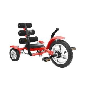 Luxury Red 3-Wheel Mini Electric Bike, 12-Inch