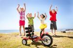 Luxury Red 3-Wheel Mini Electric Bike, 12-Inch