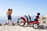Luxury Red 3-Wheel Mini Electric Bike, 12-Inch