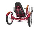 Mobo Cruiser Triton Pro Recumbent Trike. Adult 3-Wheel Beach Bike, Red, 28" x 29