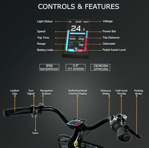 Perraro Polar Foldable Electric Trike, 750W Motor, Grocery Bag
