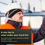 Reflective Stripe Knit Hat Neon Adult Beanie (Black, Orange, Fluorescent Yellow)