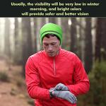 Reflective Stripe Knit Hat Neon Adult Beanie (Black, Orange, Fluorescent Yellow)