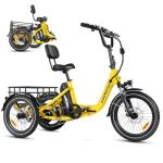 ADDMOTOR CITYTRI E-310 Plus Electric Trike, Folding Yellow