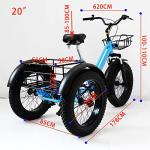 Fat Tire Adult Tricycle for Off-Road Family Transport