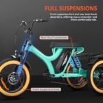 ADDMOTOR Electric Trike: 750W 85MI Full Suspension, 48V