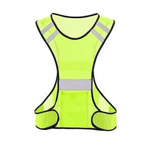 TCCFCCT Reflective Running Vest: High Visibility, Lightweight, Yellow