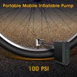 Portable Electric Bike Pump 100PSI, 1260mAh Battery
