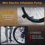 Portable Electric Bike Pump 100PSI, 1260mAh Battery
