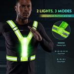 Simket LED Light Up Reflective Vest for Night Running