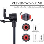 Compact Bike Pump with Gauge - High Pressure Bicycle Air Pump