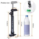 Compact Bike Pump with Gauge - High Pressure Bicycle Air Pump