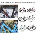 Compact Bike Pump with Gauge - High Pressure Bicycle Air Pump