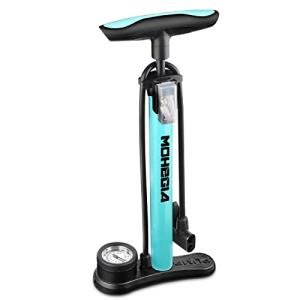High Pressure Electric Bike Floor Pump (Blue)