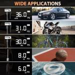 Portable Electric Bike Pump, Tire Inflator - Orange