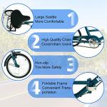 PassionBro Folding Tricycle: Single Speed Electric Bike