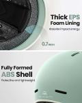 Adult Adjustable Electric Bike Helmet - Emerald Green, L
