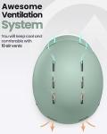 Adult Adjustable Electric Bike Helmet - Emerald Green, L